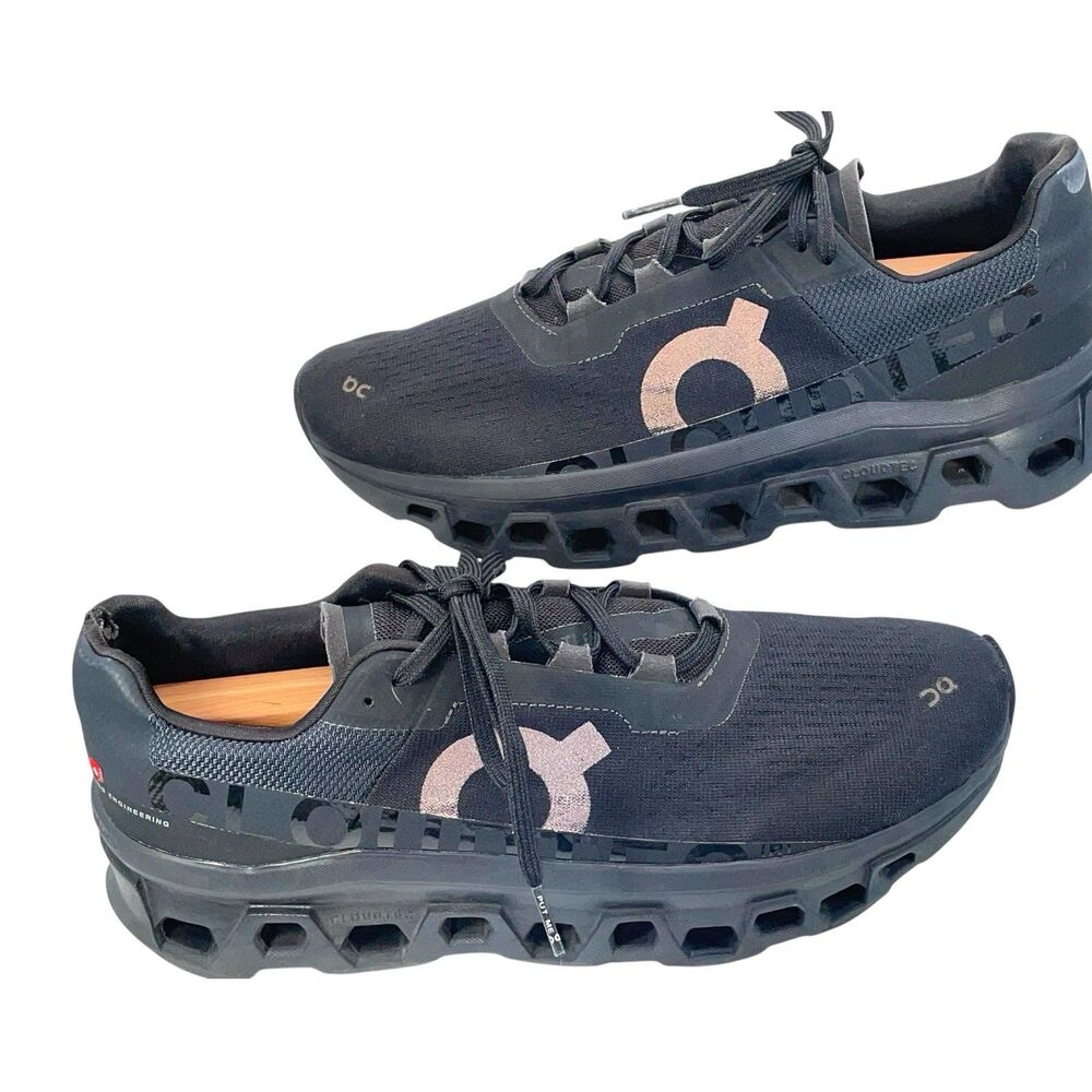 On Cloudmonster Black Running Shoes Men’s Size 10.5  Swiss Engineering
